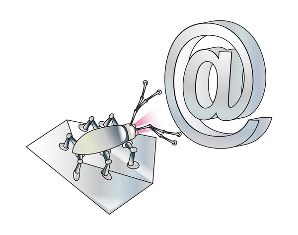 Un virus espía rompe el correo electrónico. Concepción —  Fotos de Stock