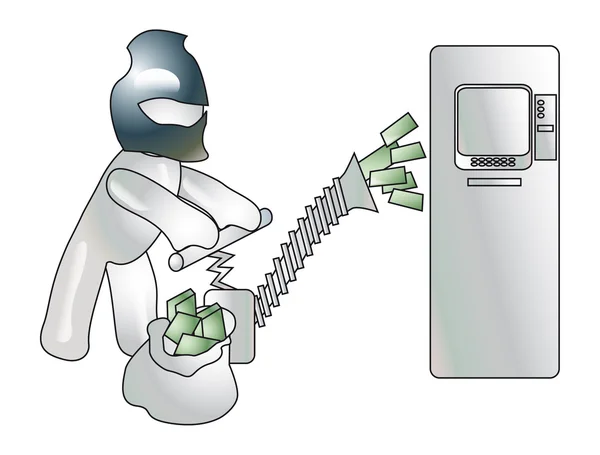 ATM den para pompalama — Stok fotoğraf