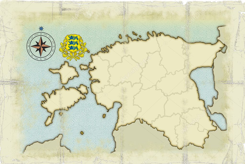 Map of Estonia — Stock Photo © olesia 2443133