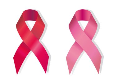 Red and pink ribbons clipart