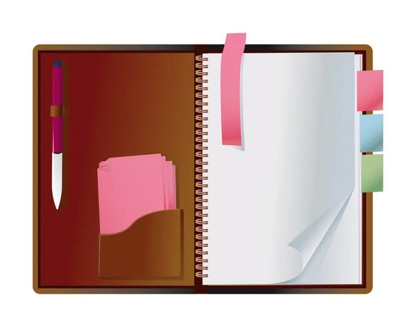Odkryte notebook — Zdjęcie stockowe