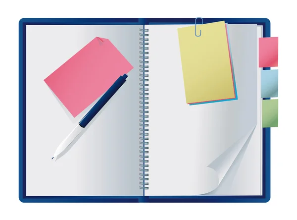 Odkryte notebook — Zdjęcie stockowe
