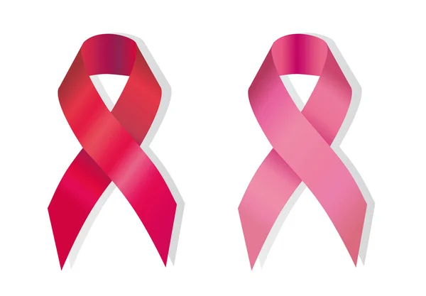 Red and pink ribbons — Stock Photo, Image