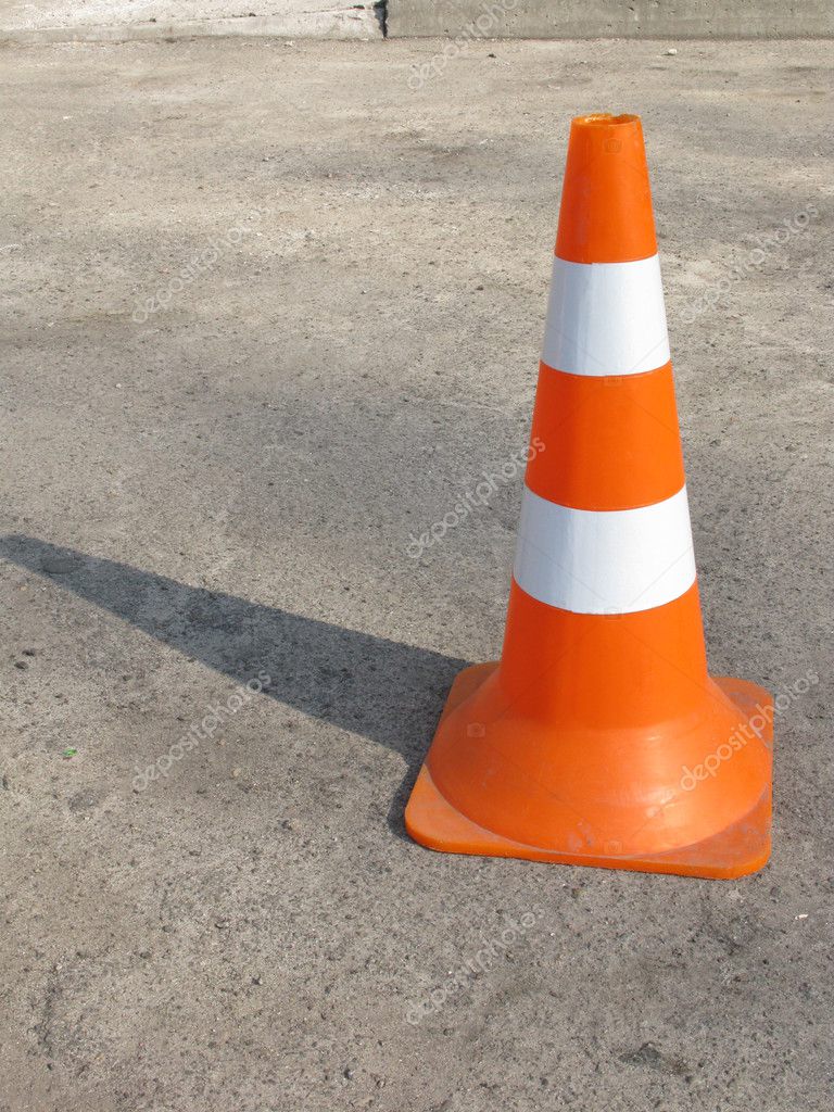A traffic cone - Stock Photo, Image. 