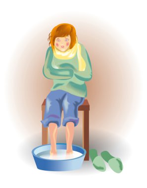 Treatment of cold clipart