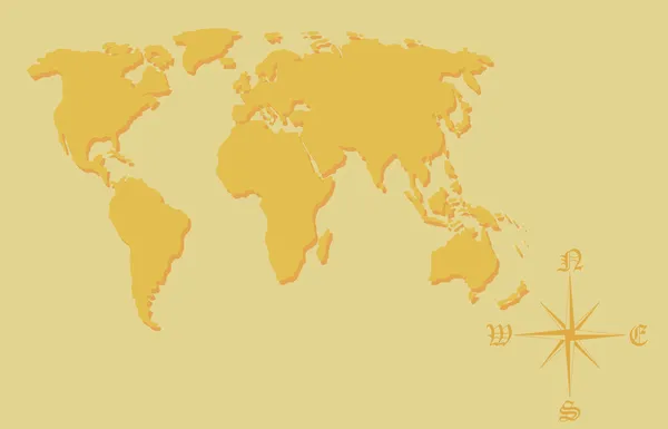 Mapa mundial . — Vector de stock