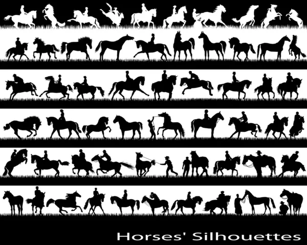 Paarden Rechtenvrije Stockillustraties