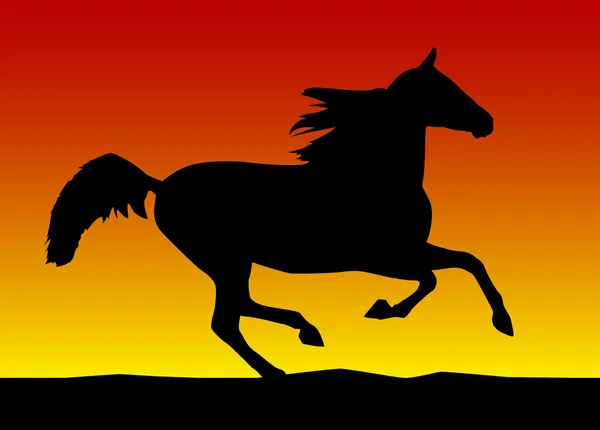 Galloping horse 3 — Stock Vector