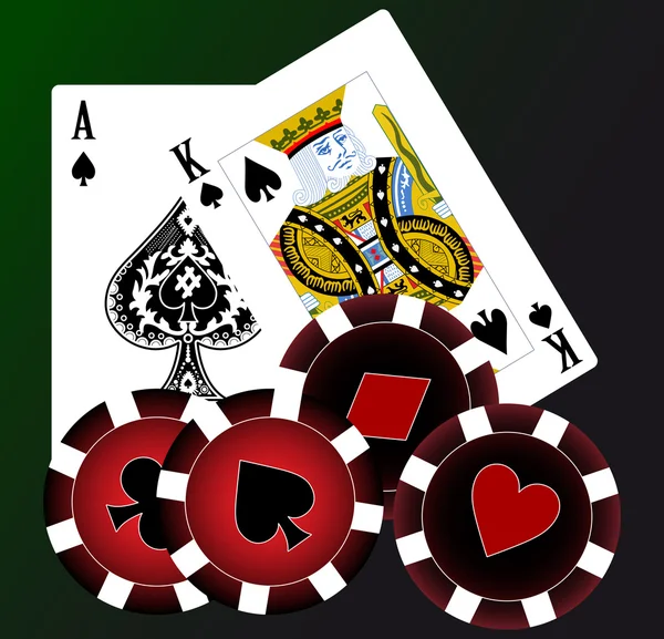 Jouer aux cartes — Image vectorielle