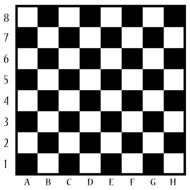 Chessboard black and white clipart