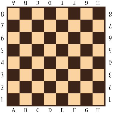 Chessboard with letters and numbers clipart