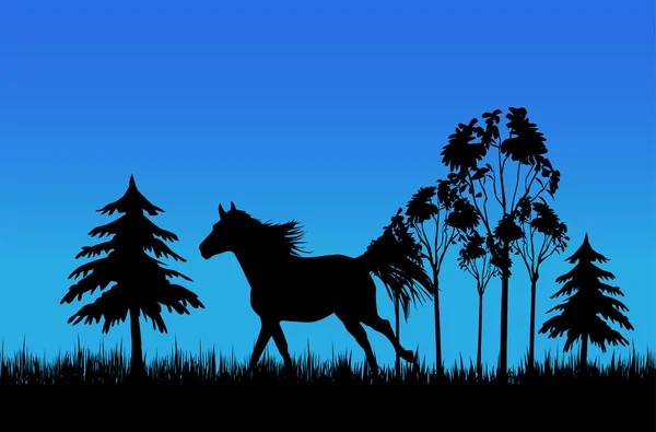 Galloping horse 2 — Stock Vector