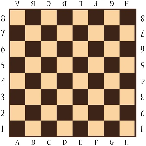 Шахматная доска с буквами и цифрами — стоковый вектор