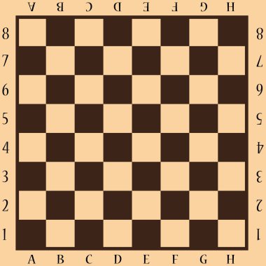 Beige and brown chessboard clipart