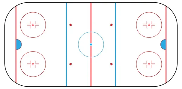 Hockey field — Stock Vector
