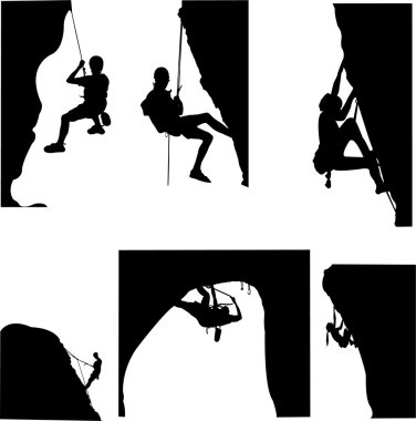 Rock climbing clipart