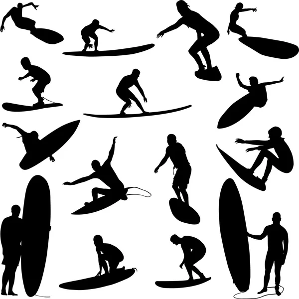 Surfers — Stock Vector