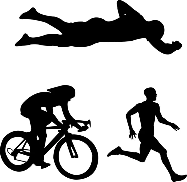 Triathlon — Vettoriale Stock