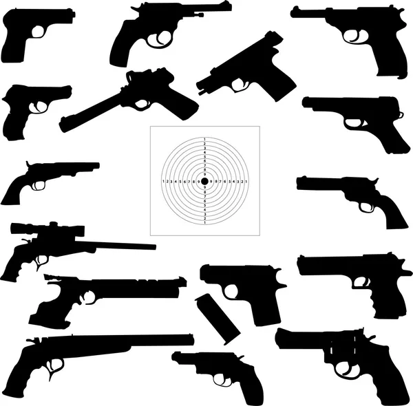 Pistole — Vettoriale Stock