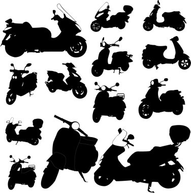 Scooter motorcycle clipart