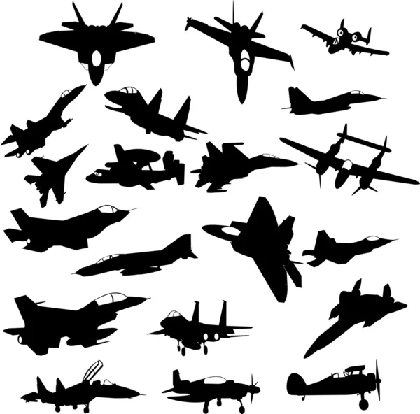 Vojenské letadlo — Stockový vektor