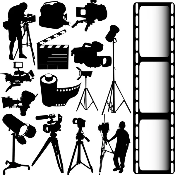 Film a kamery — Stockový vektor