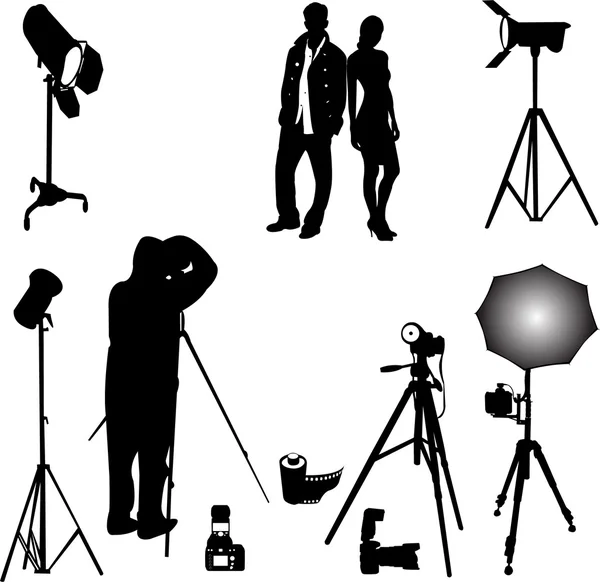 Photo session — Stock Vector