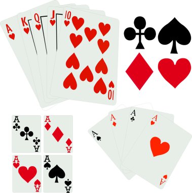 Game cards clipart