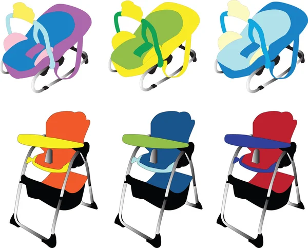 Baby equipment collection — Stock Vector