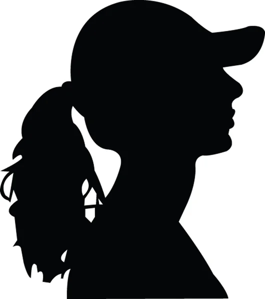 Mädchen-Profil — Stockvektor