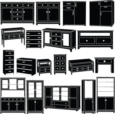 Dressers collection clipart