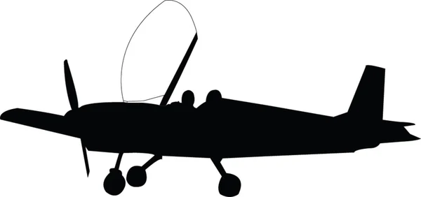 Avión con piloto — Vector de stock