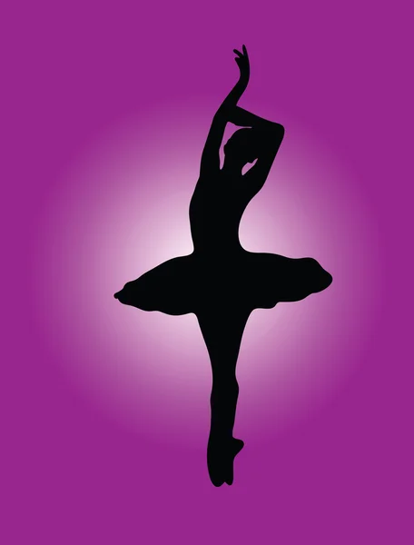 Ballerina med bakgrund — Stock vektor