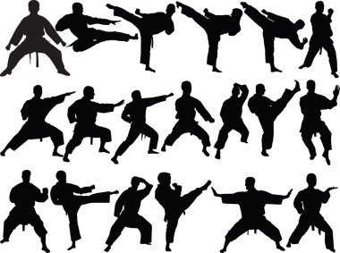 Big collection of karate clipart
