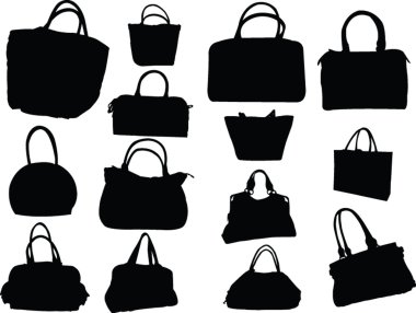 Big collection of purses clipart