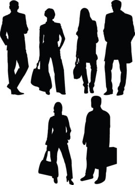 Business silhouette clipart