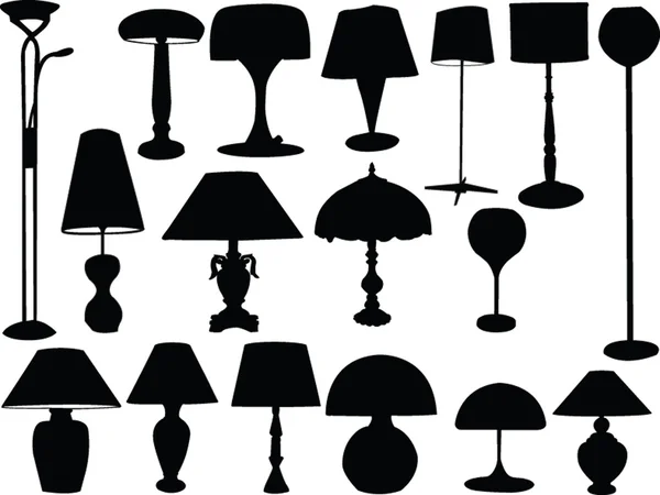 Большая коллекция ламп — стоковый вектор