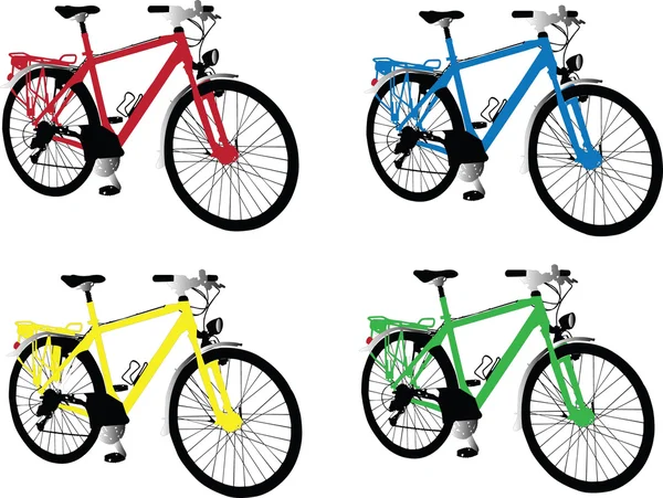 Велосипед в різних кольорах — стоковий вектор