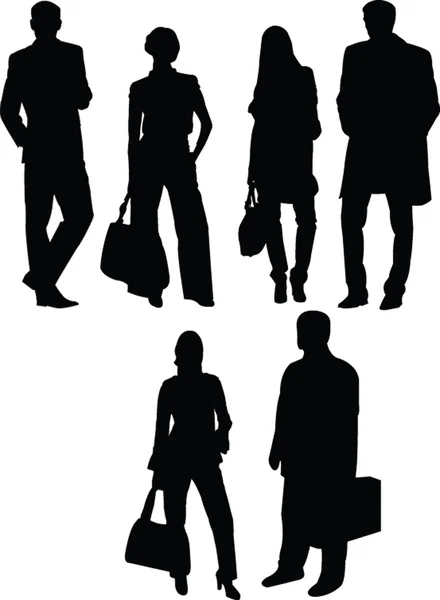 Business silhouette — Stock Vector