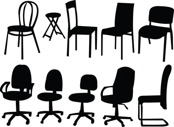 Chairs collection — Stock Vector