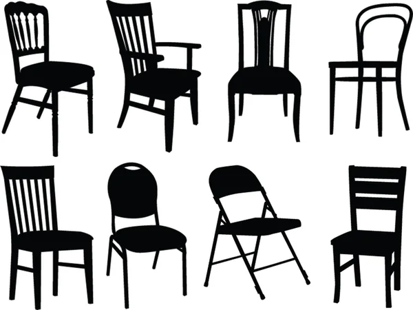 Sammlung Stühle — Stockvektor