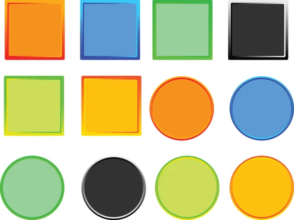 Collection of glowing buttons — Stock Vector
