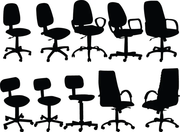 Computer chairs collection — Stock Vector
