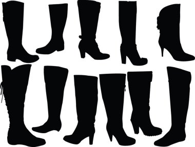 Elegance boots collection clipart