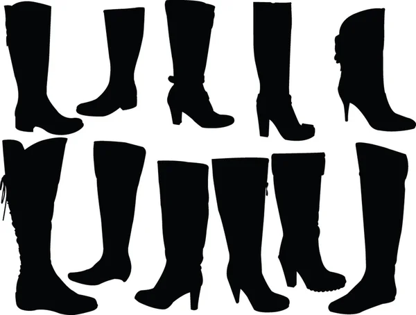 Collection de bottes élégantes — Image vectorielle