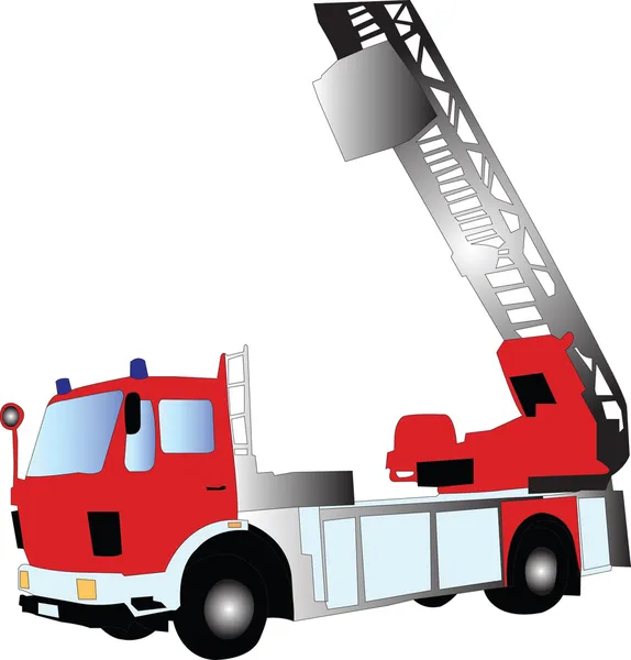 Fire truck silhouette — Stock Vector