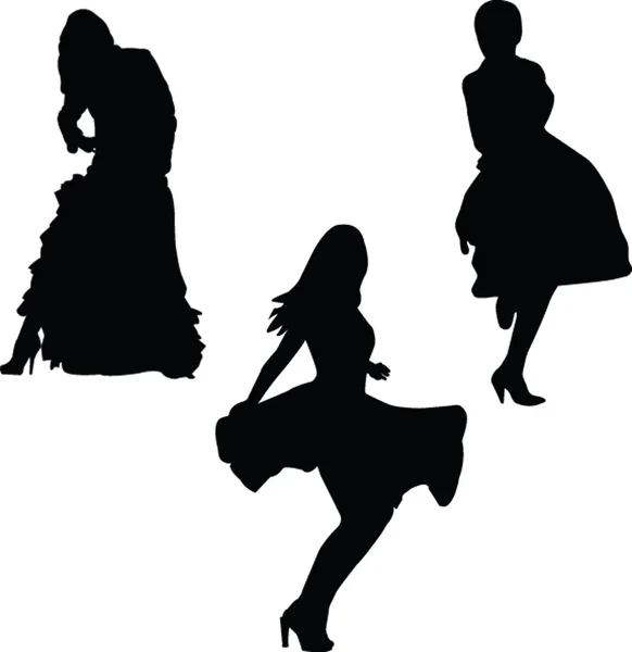 Дівчата в сукні краси — стоковий вектор
