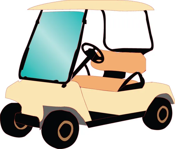 Golf coche — Vector de stock