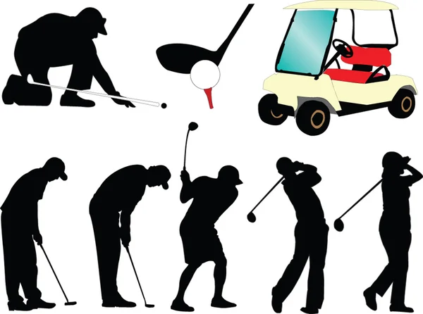 Coleção de golfe —  Vetores de Stock