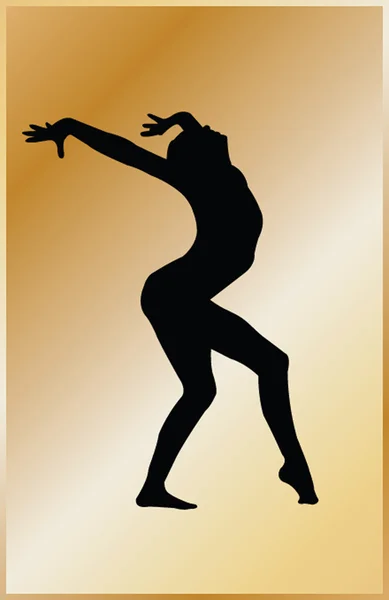 Девушка-гимнастка с прошлым — стоковый вектор
